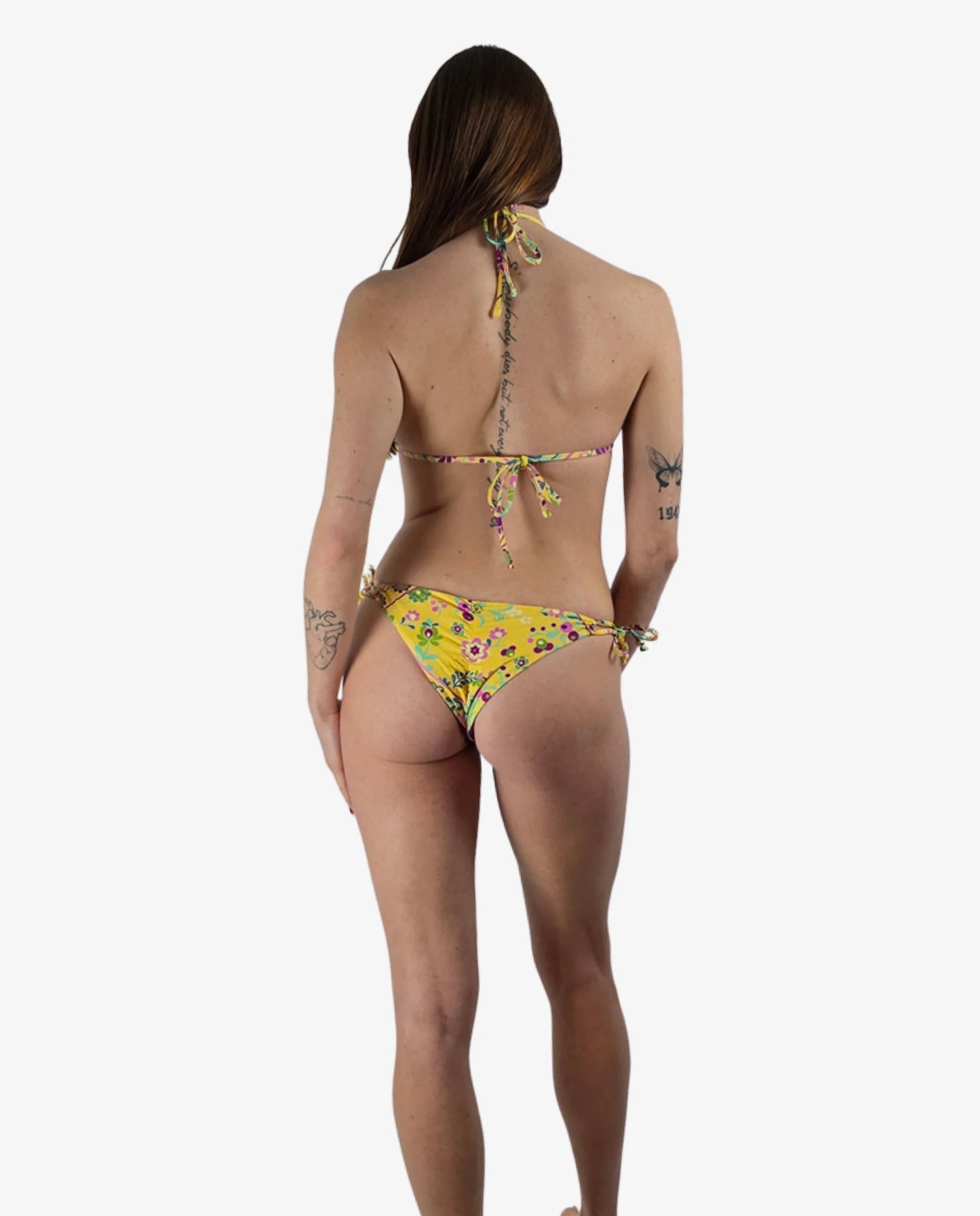 Bikini Triangolo Miss Bikini Fantasia Fiori Giallo