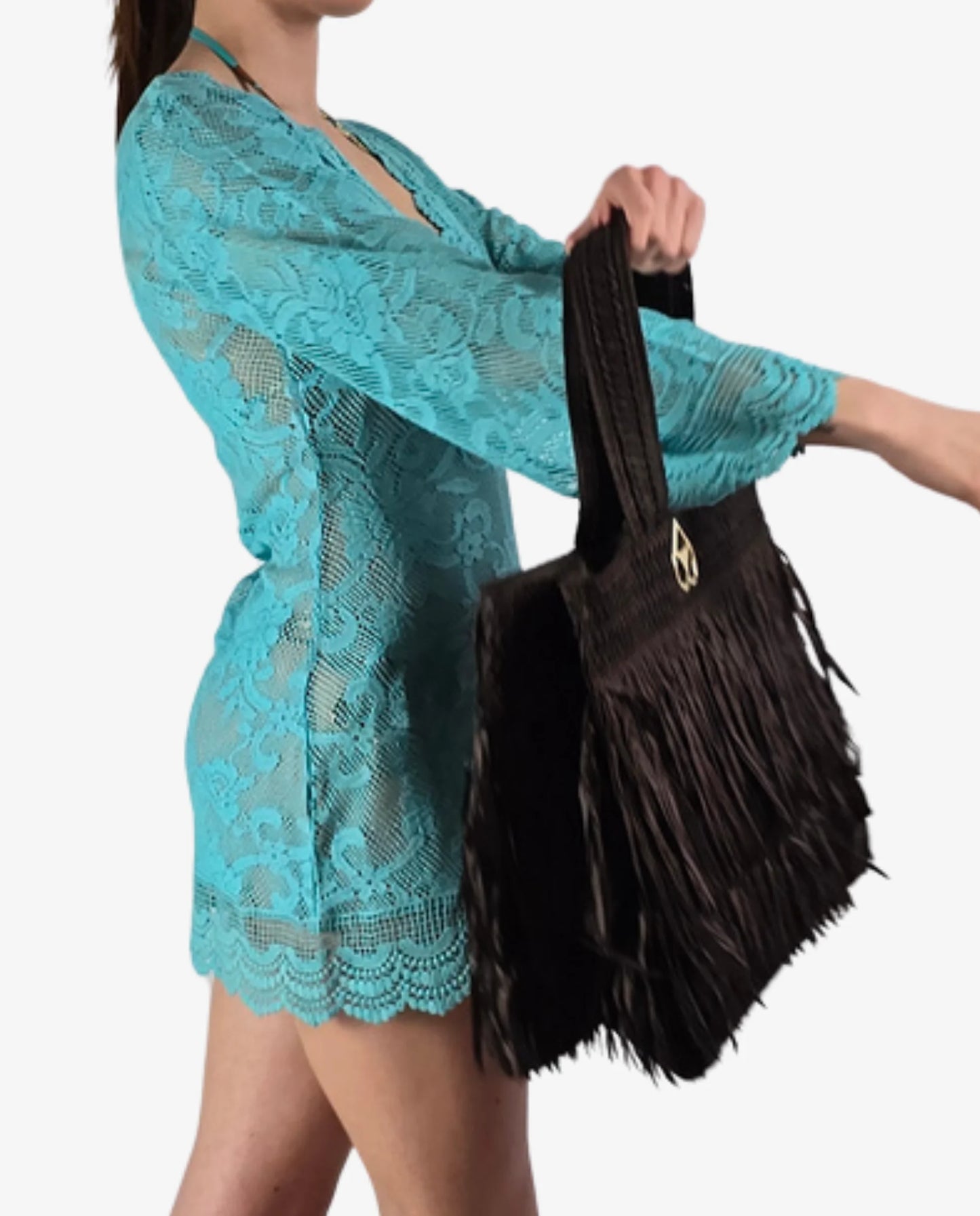 Borsa Miss Bikini Eco Rafia Giallo e Marrone