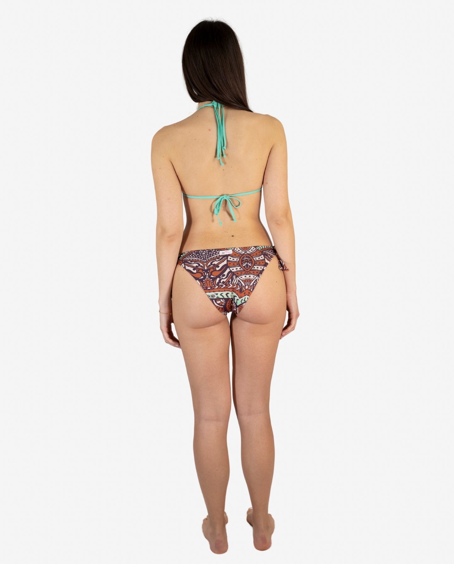 Bikini Triangolo Fantasia Etnica Moro e Acqua — 2Bekini