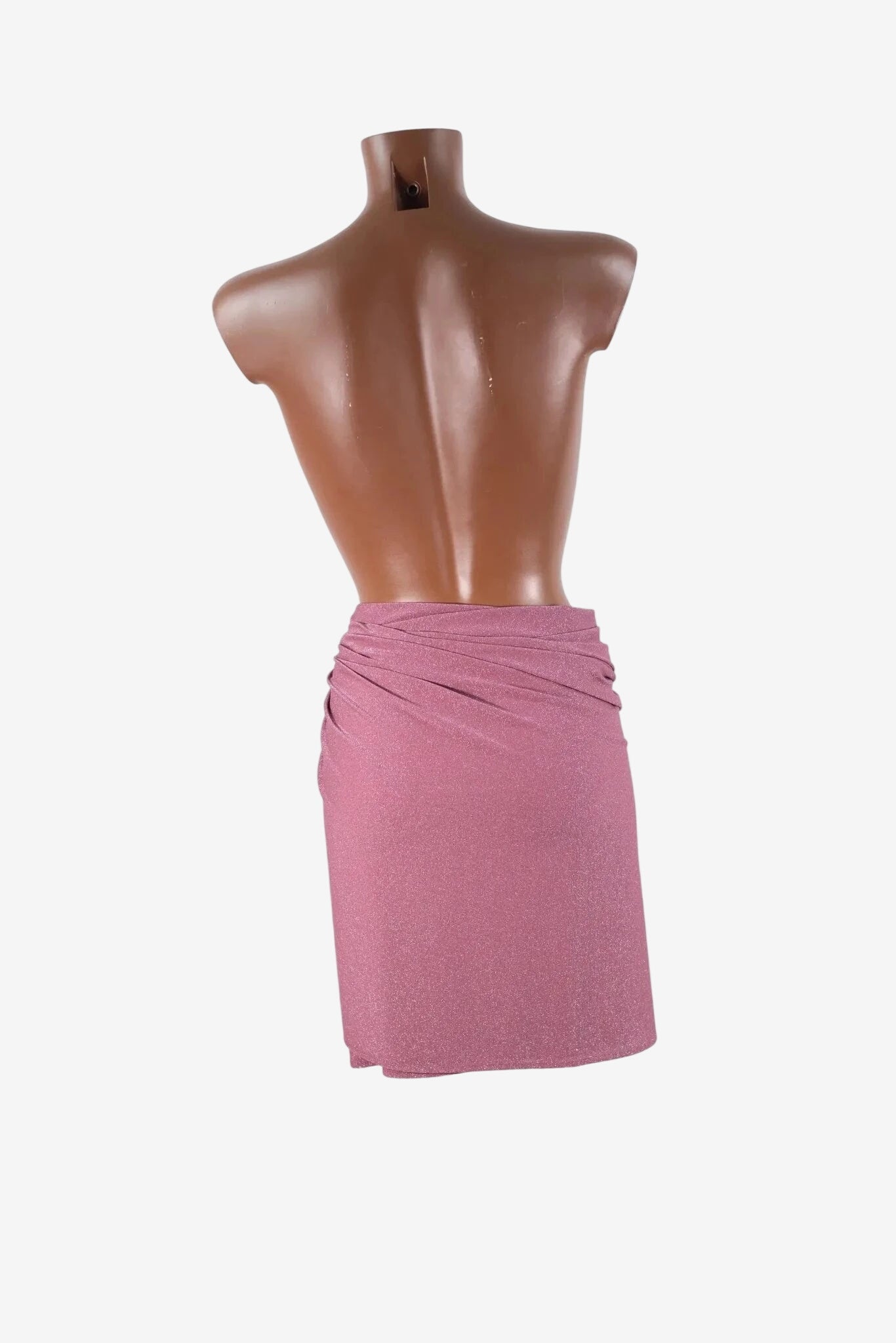 Pareo da donna Otro Amor in viscosa rosa con dettagli lurex luminosi.