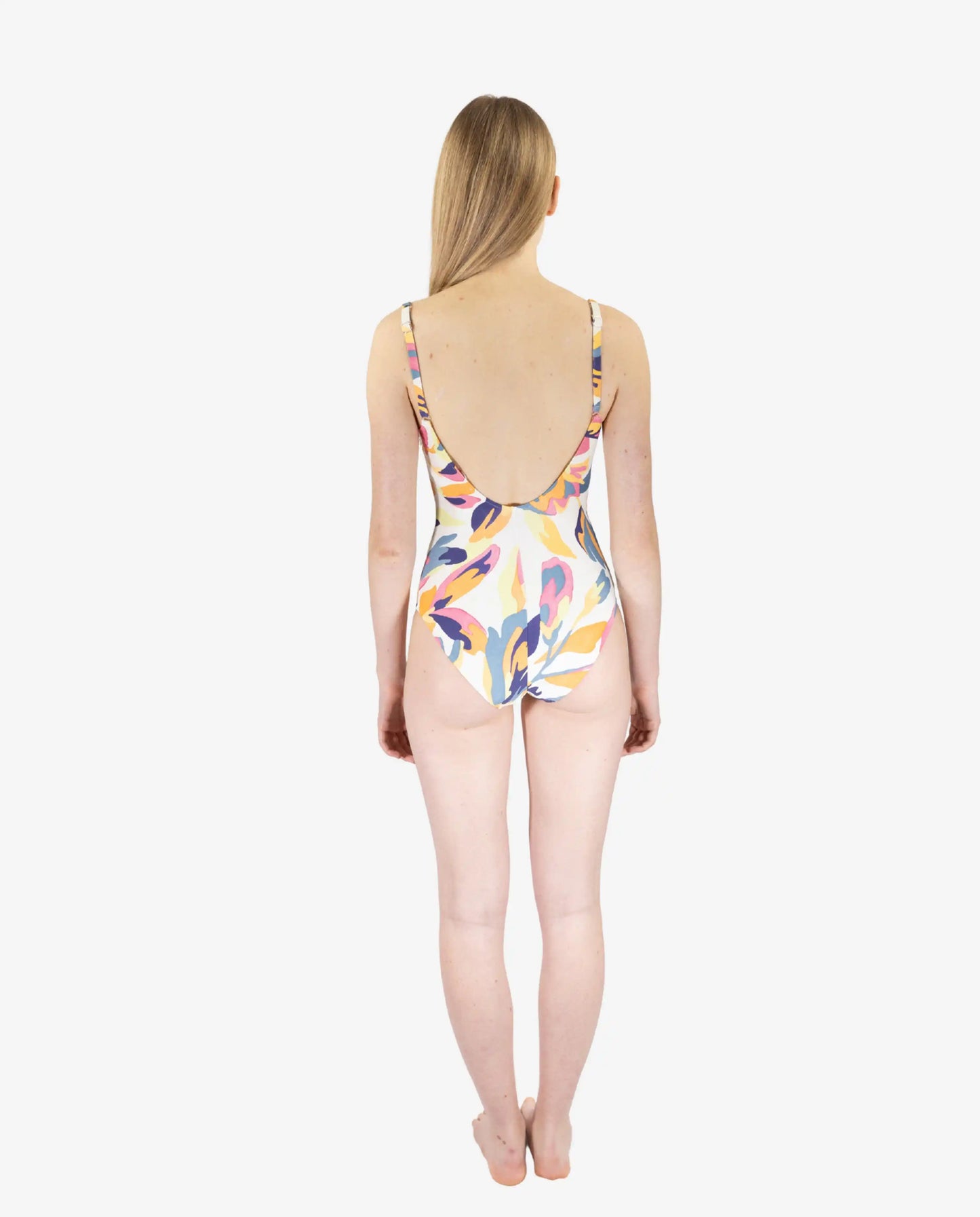 Costume Intero Fantasia Fiori Avorio - Olivia Gold