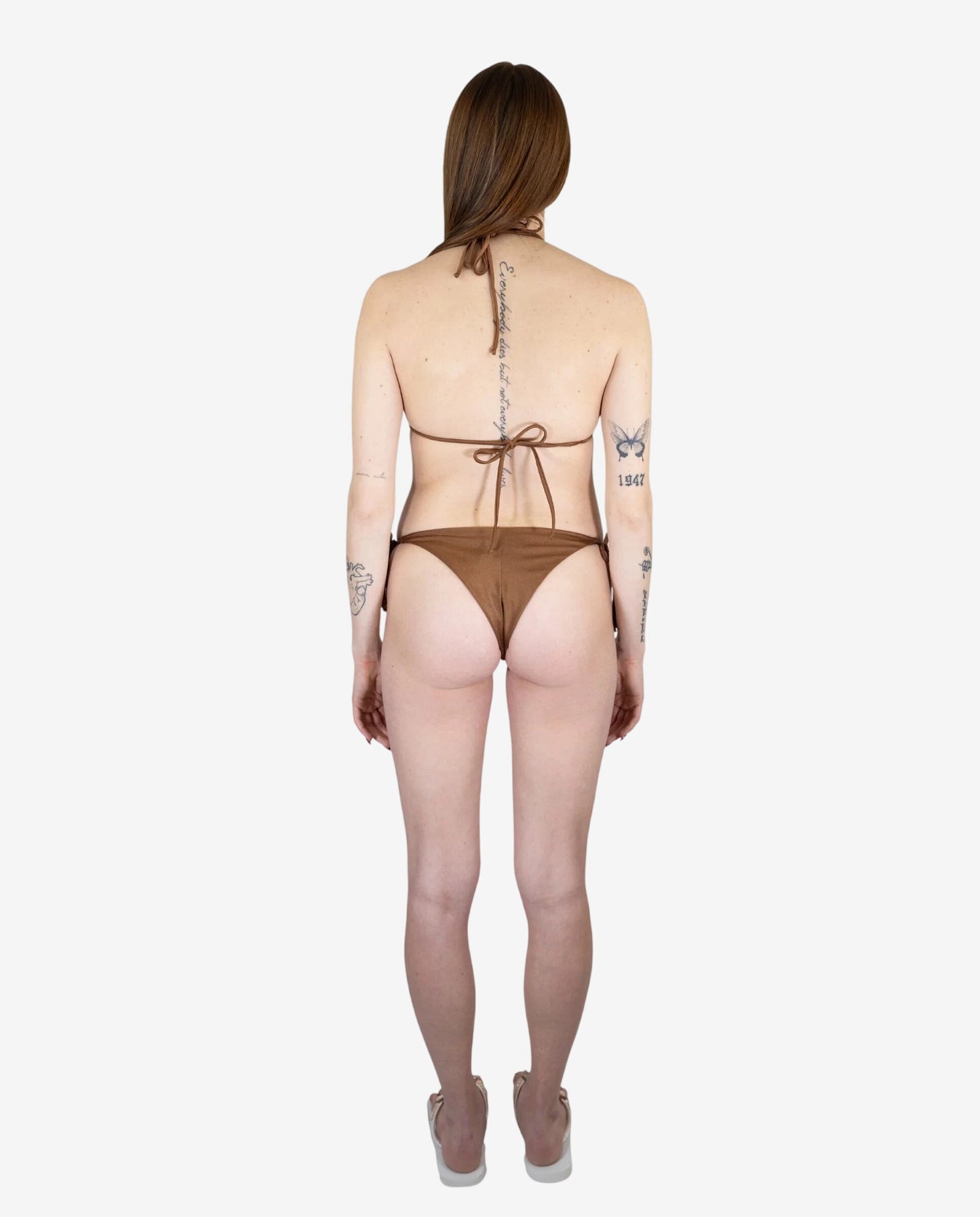 Bikini Triangolo Marrone con Accessorio – Otro Amor