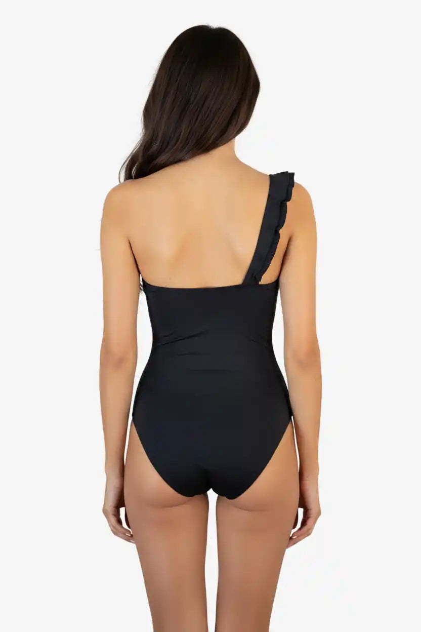 Costume Monospalla Nero - Vista Retro