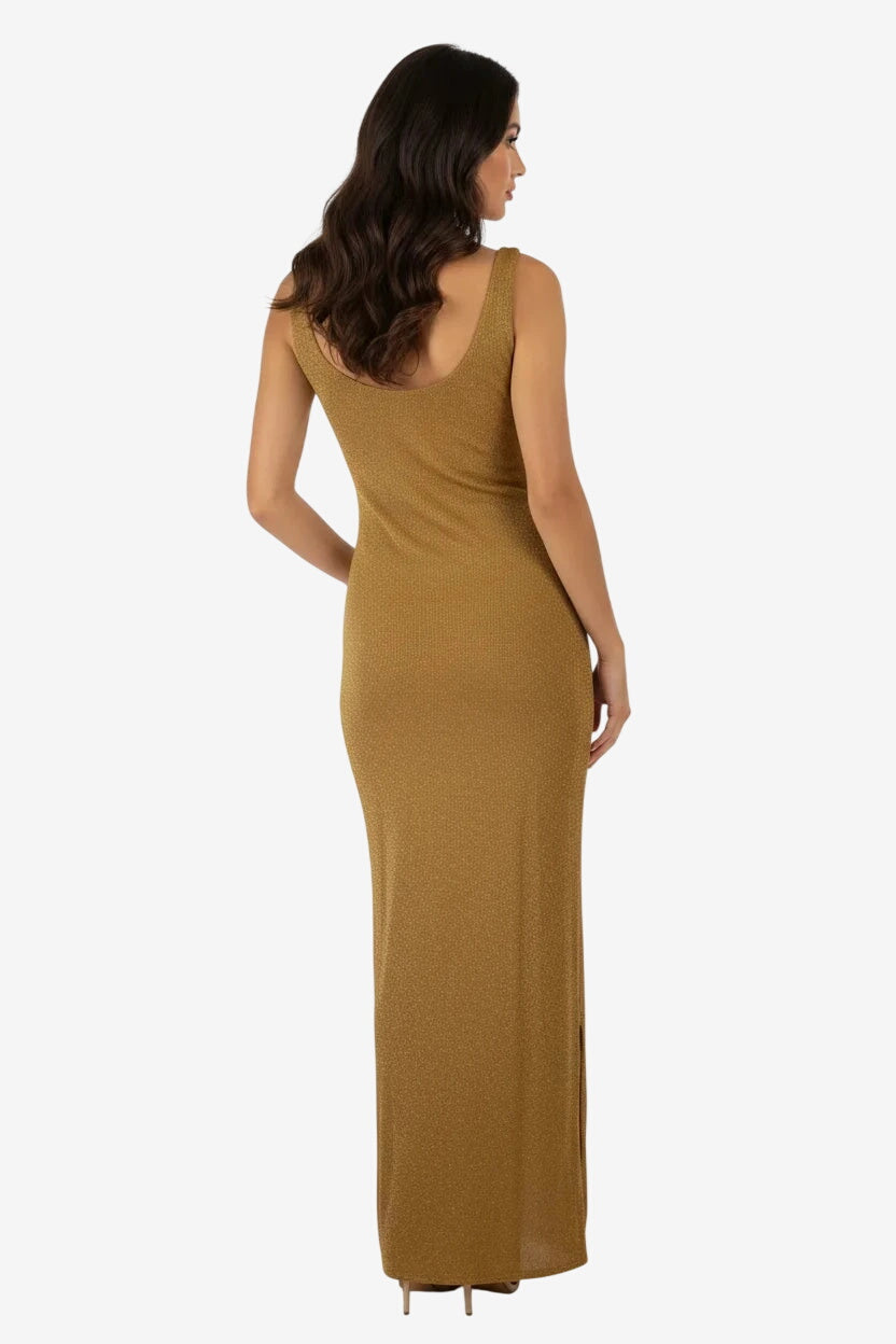 Abito Lungo Oro Lurex – Otro Amor