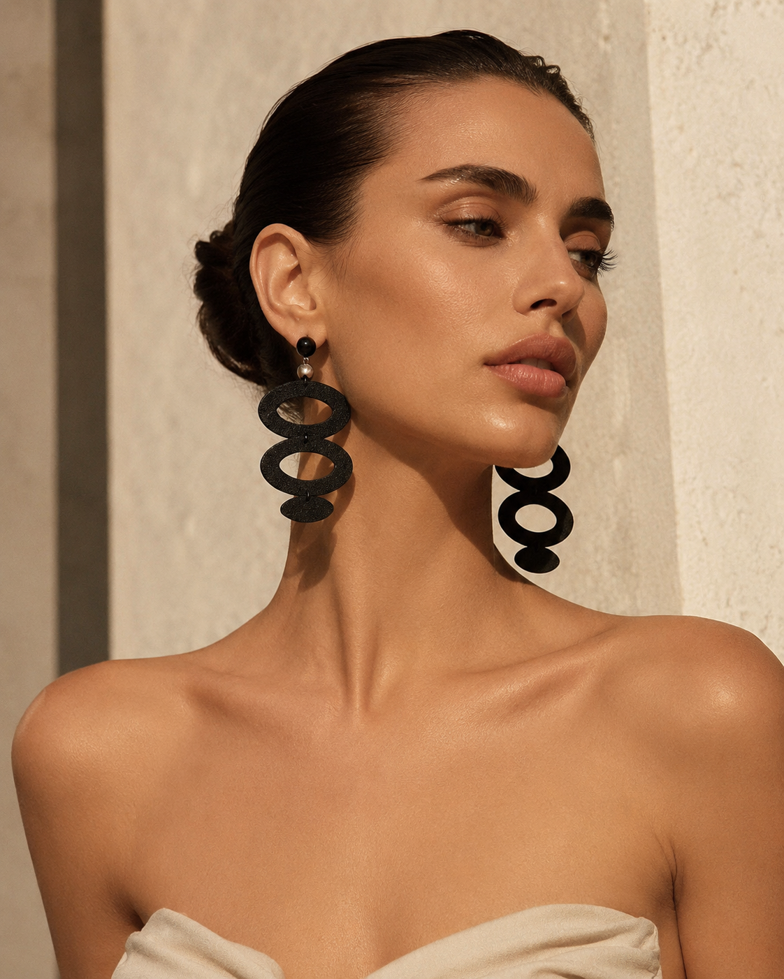 Orecchini Ovali Black