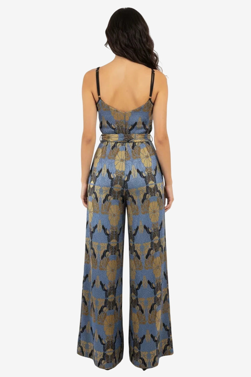 Tuta Fiori Lurex Cielo/Oro – Otro Amor