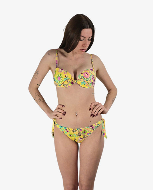 Bikini Push-up Miss Bikini Fantasia Fiori Giallo