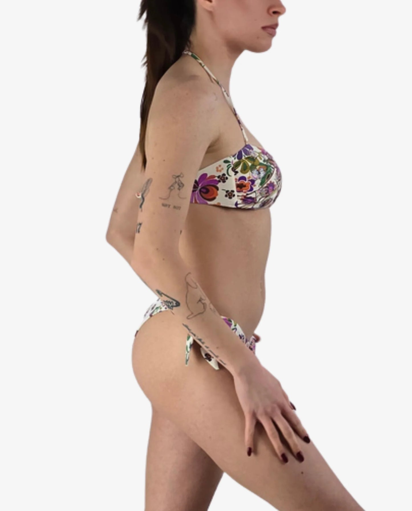 Bikini Fascia Miss Bikini Fantasia Fiori Bianco e Giallo