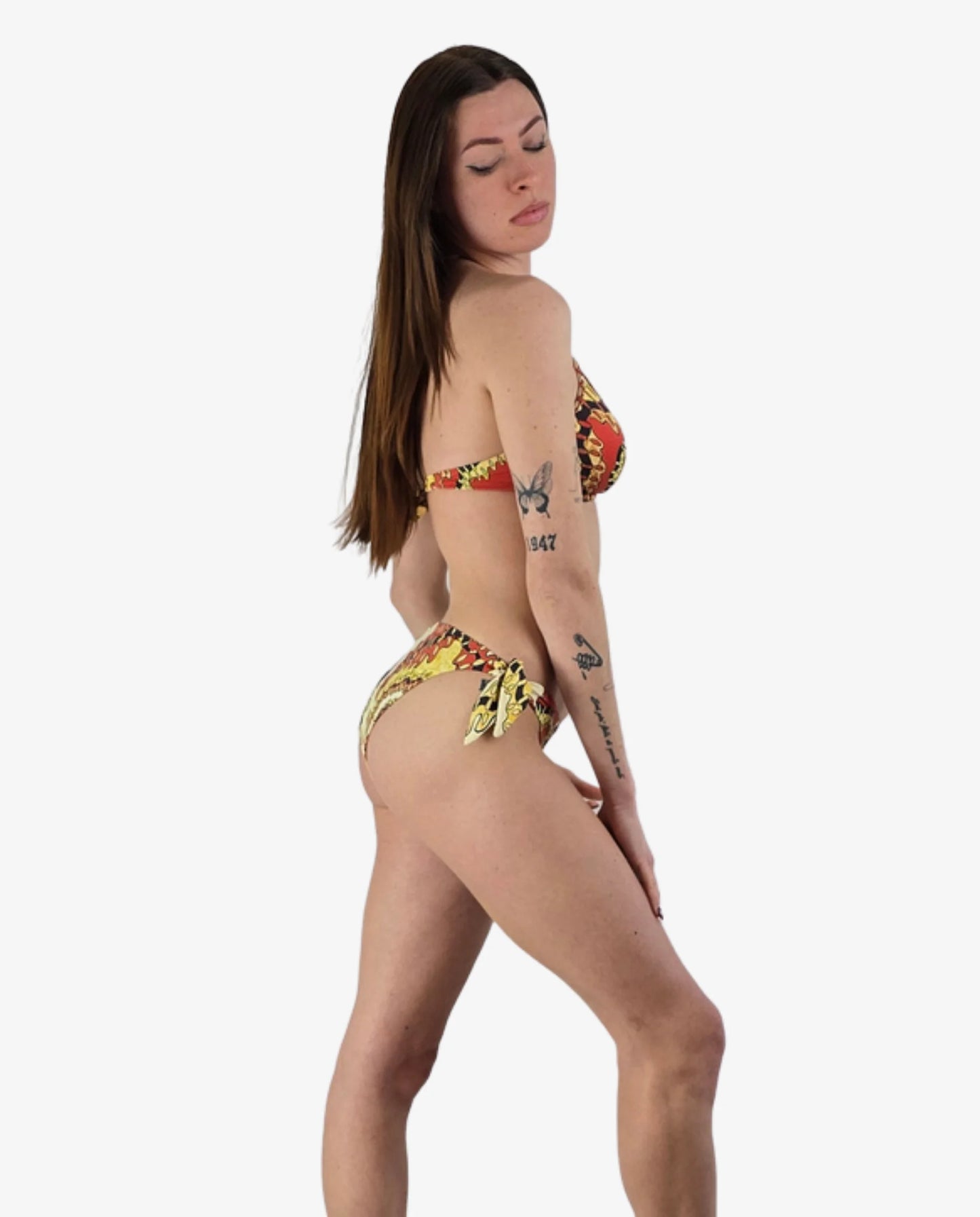 Bikini Ferro Miss Bikini Fantasia Avorio e Rosso
