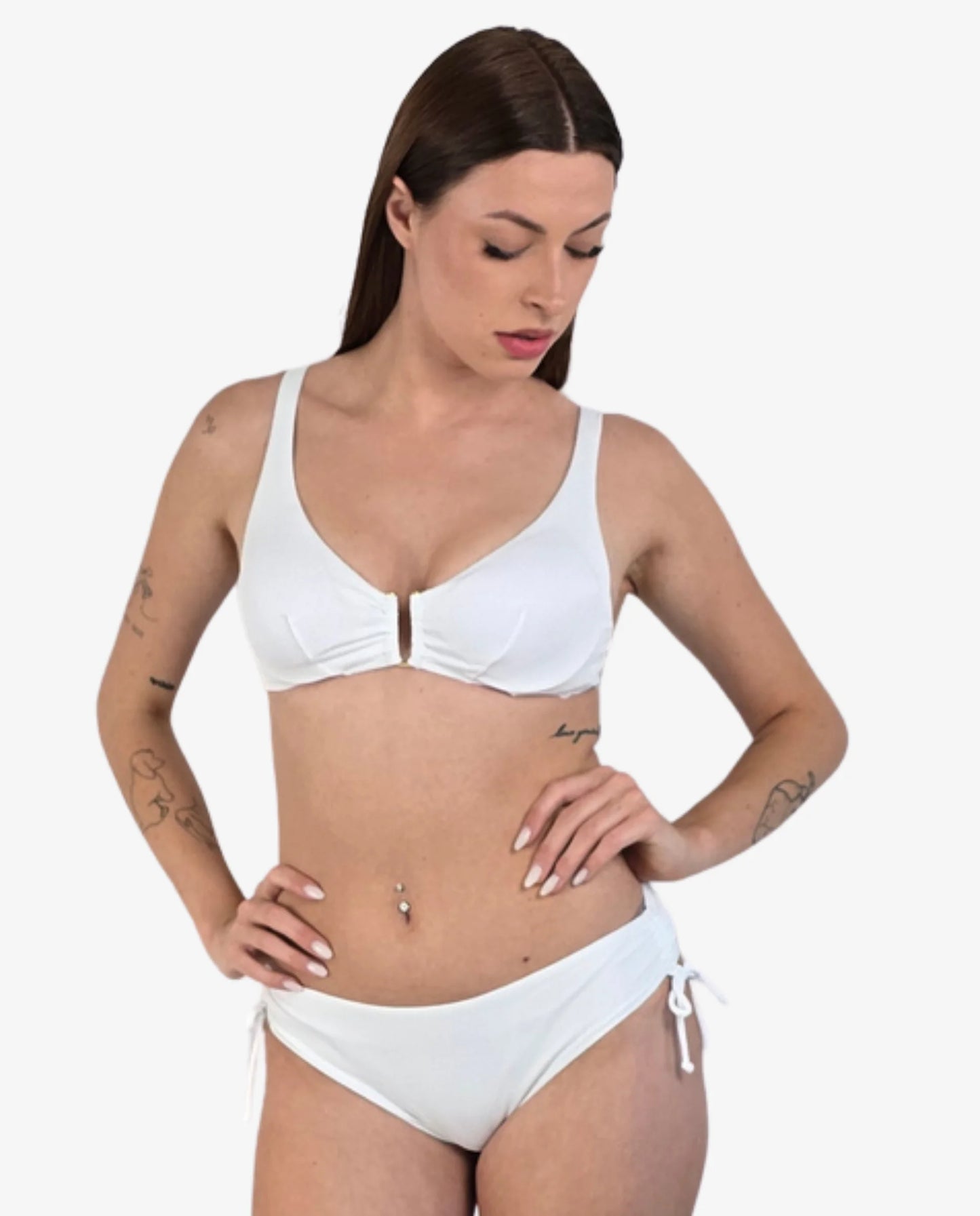 Bikini Bralette con Ferretto Bianco Nido d’Ape — Marina Abagnale