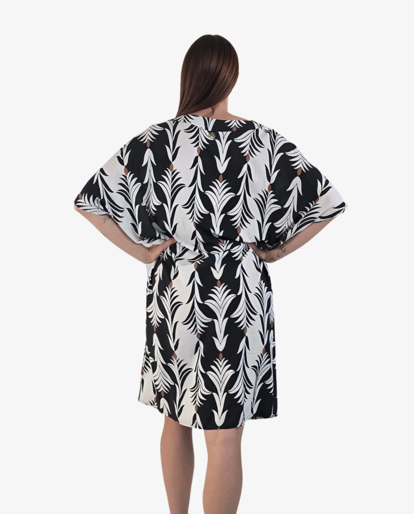 Kaftan Corto Stampa Sterlizia Nera – IU