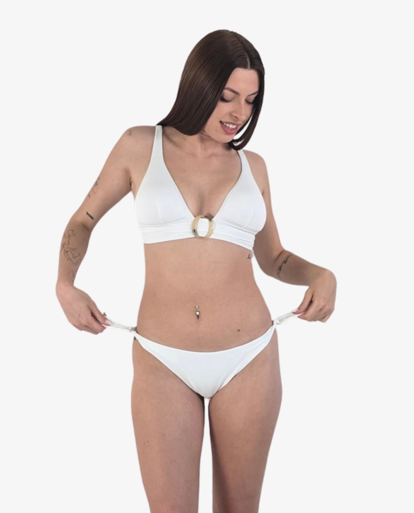 Bikini Triangolone Bianco/Rosso – Genius
