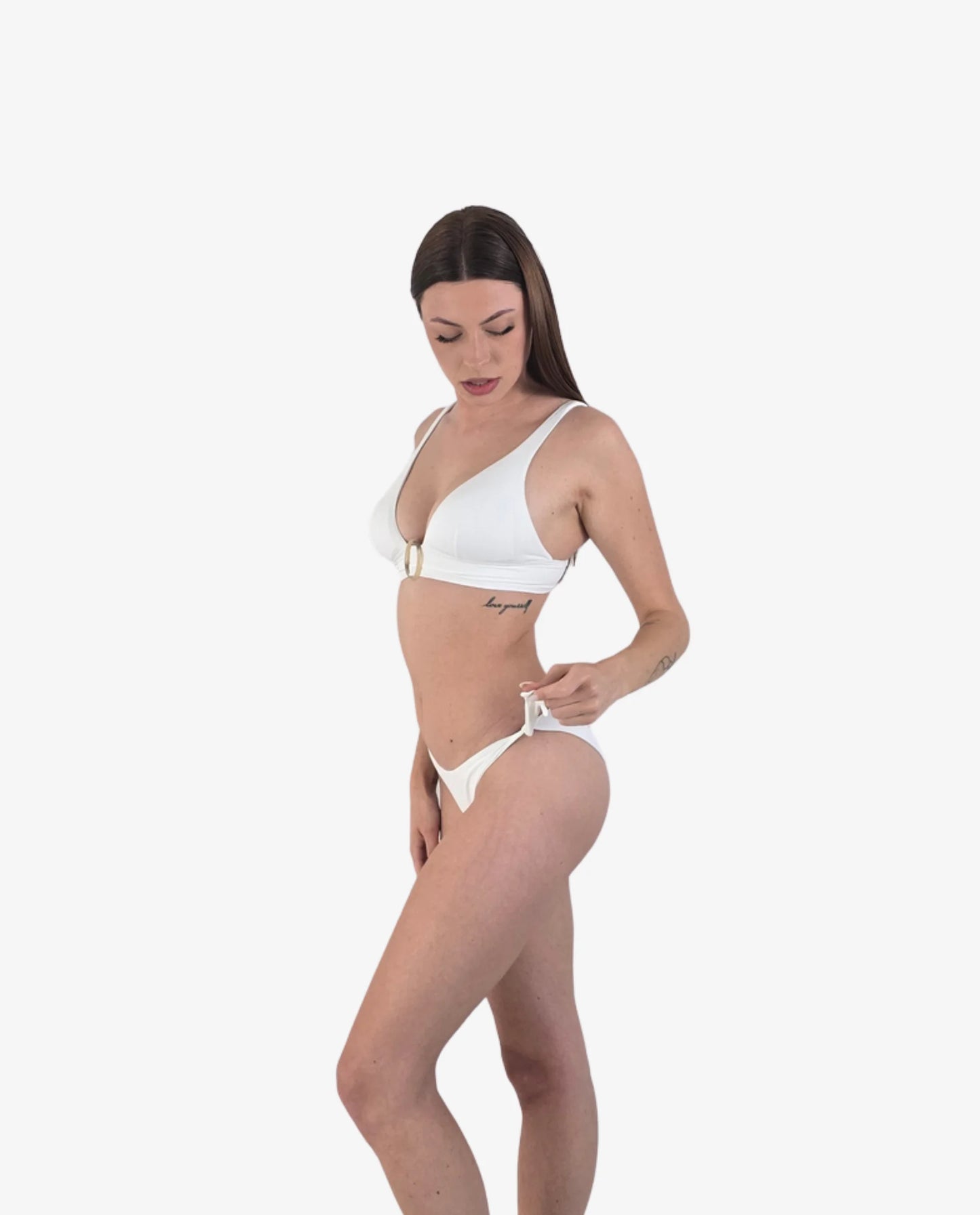 Bikini Triangolone Bianco/Rosso – Genius