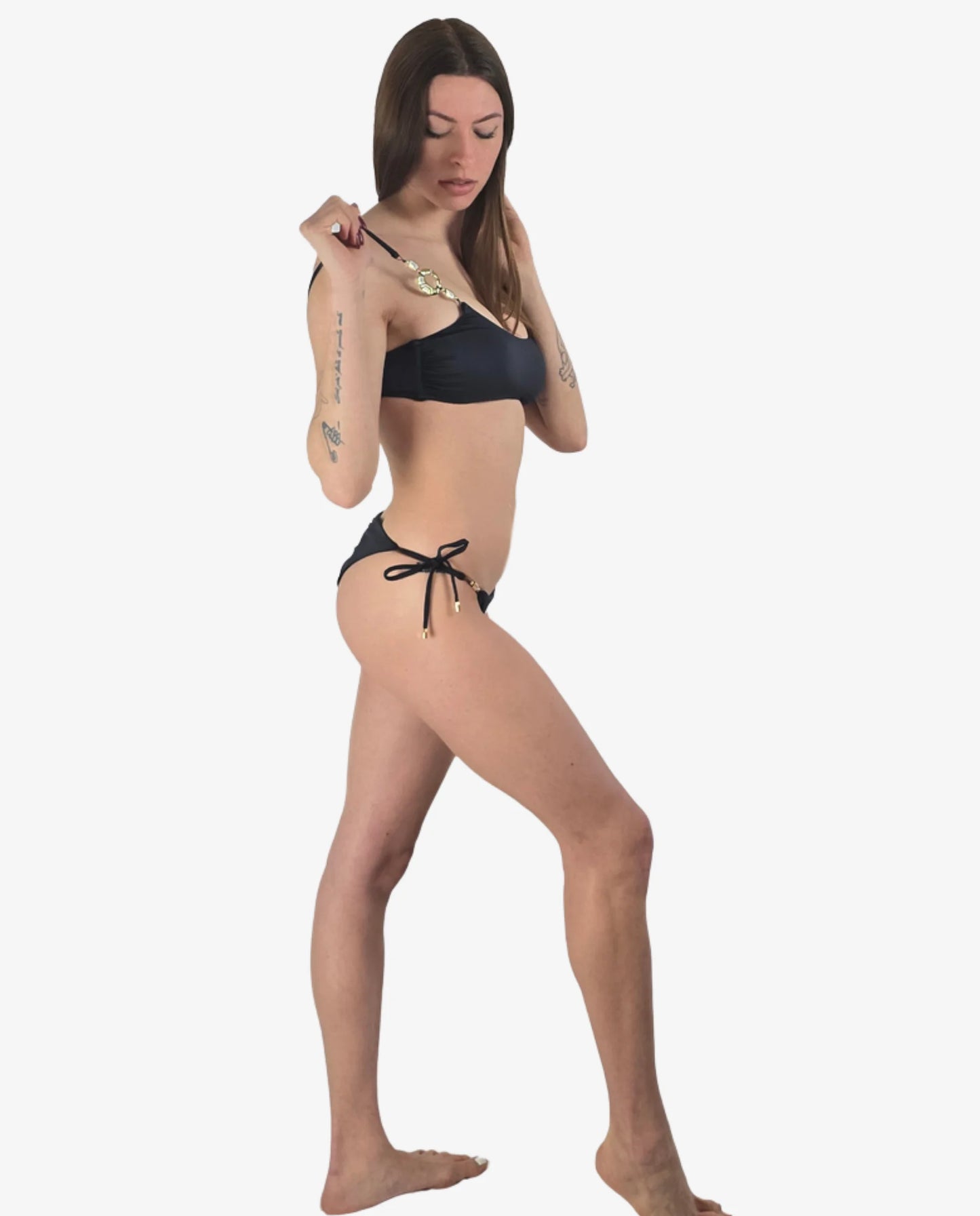 Bikini Monospalla Miss Bikini Bianco e Nero