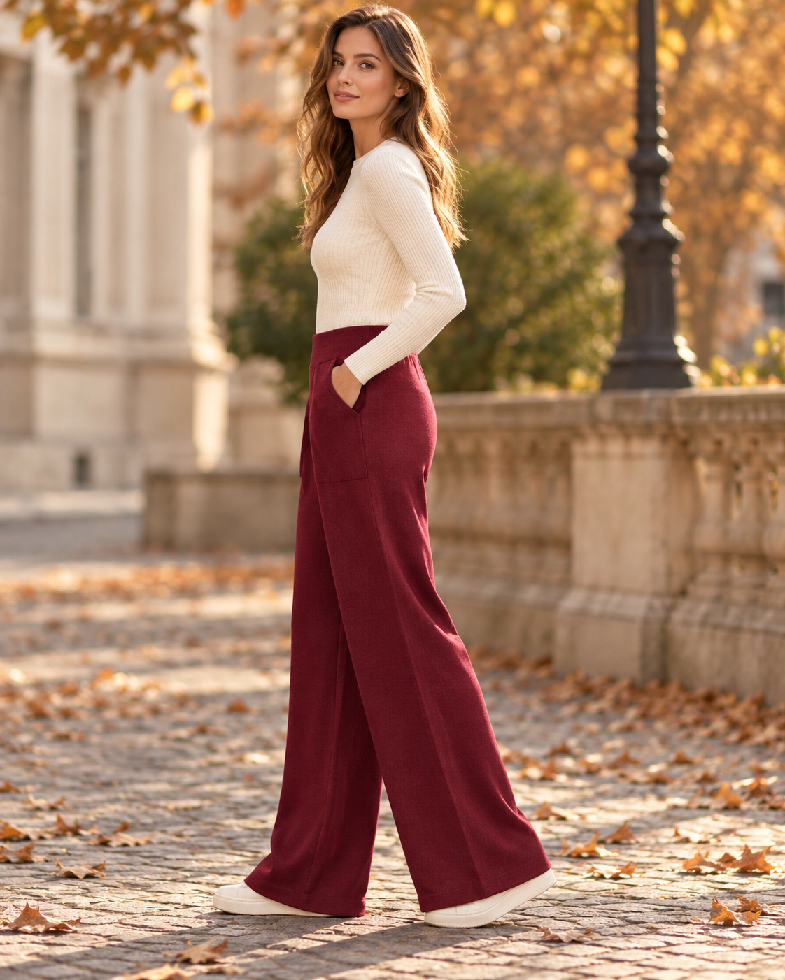Pantalone Borgogna Maglia Iconique