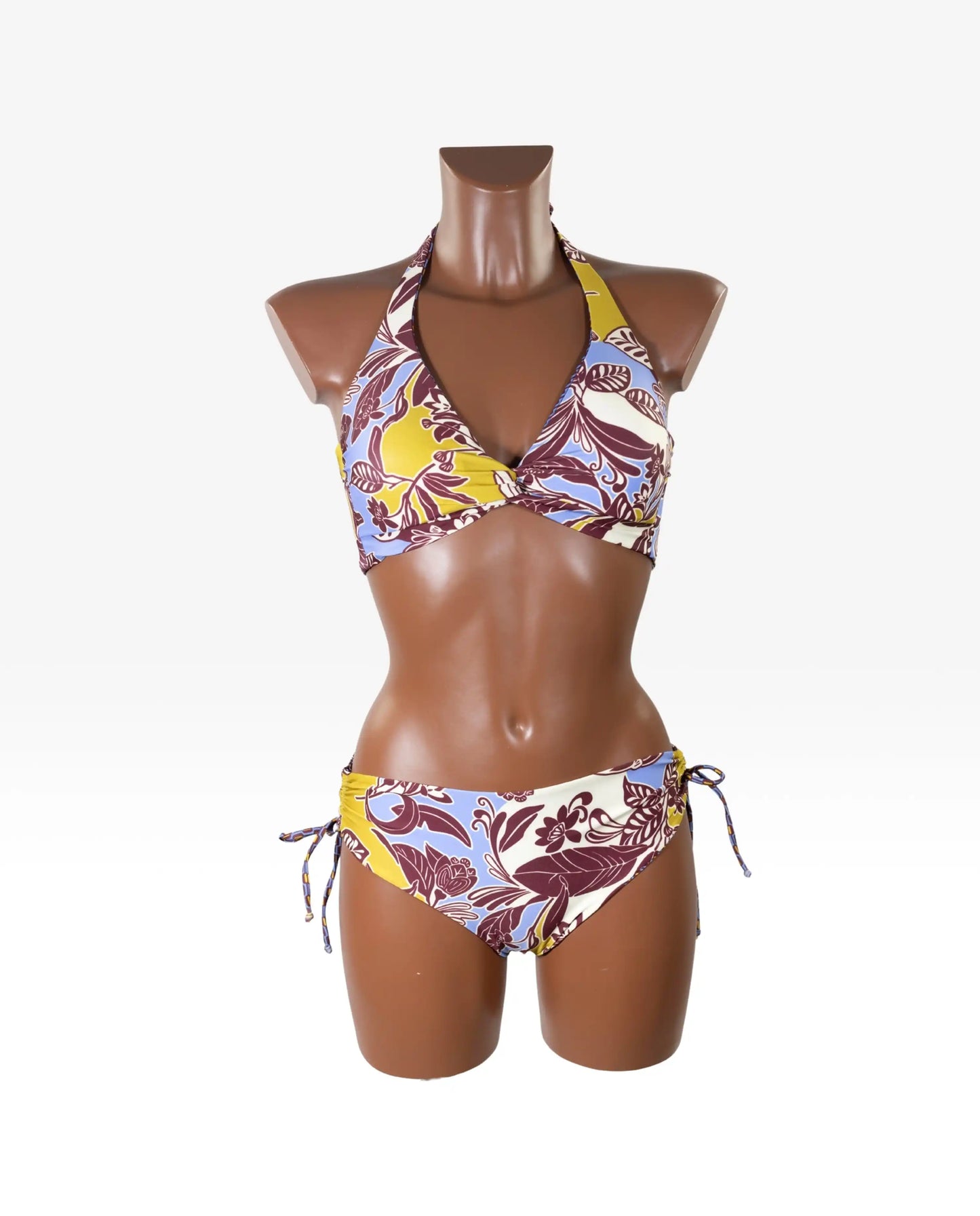 Bikini Triangolo Grande Stampa Barocca Multicolor
