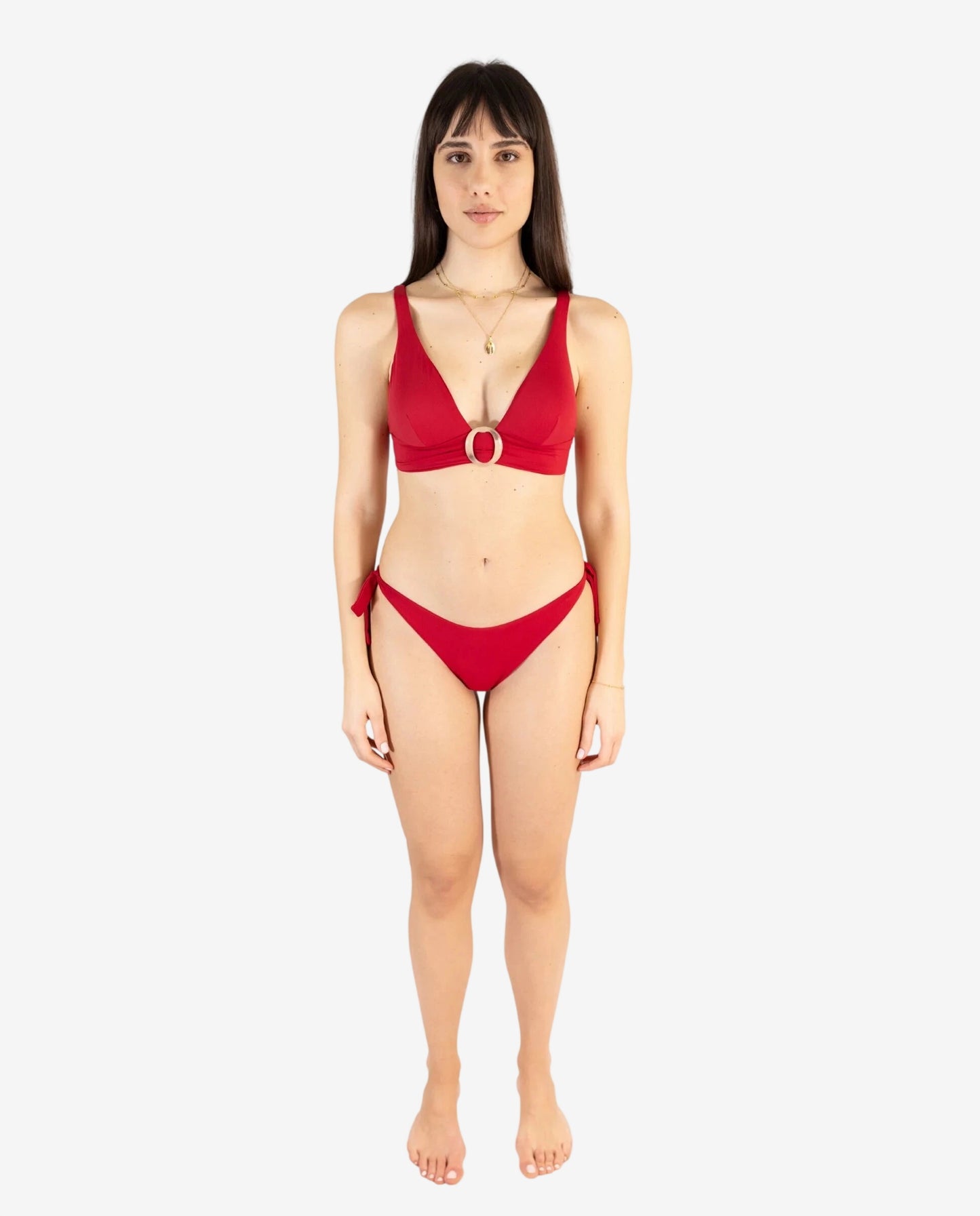 Bikini Triangolone Bianco/Rosso – Genius