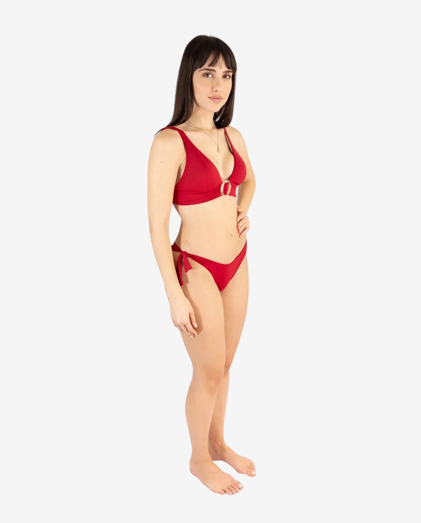 Bikini Triangolone Bianco/Rosso – Genius