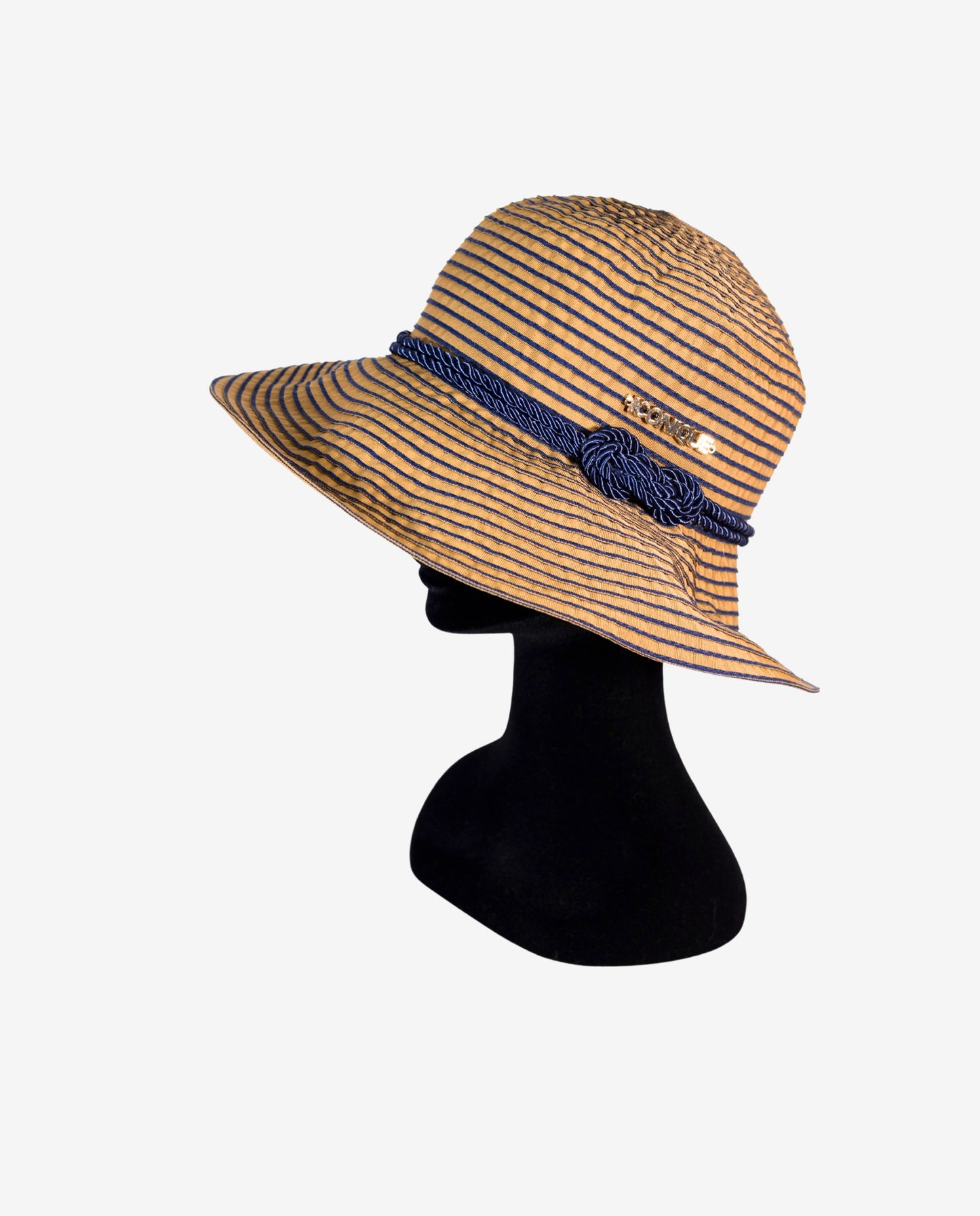 Cappello Bucket Nocciola Blu Navy - Iconique