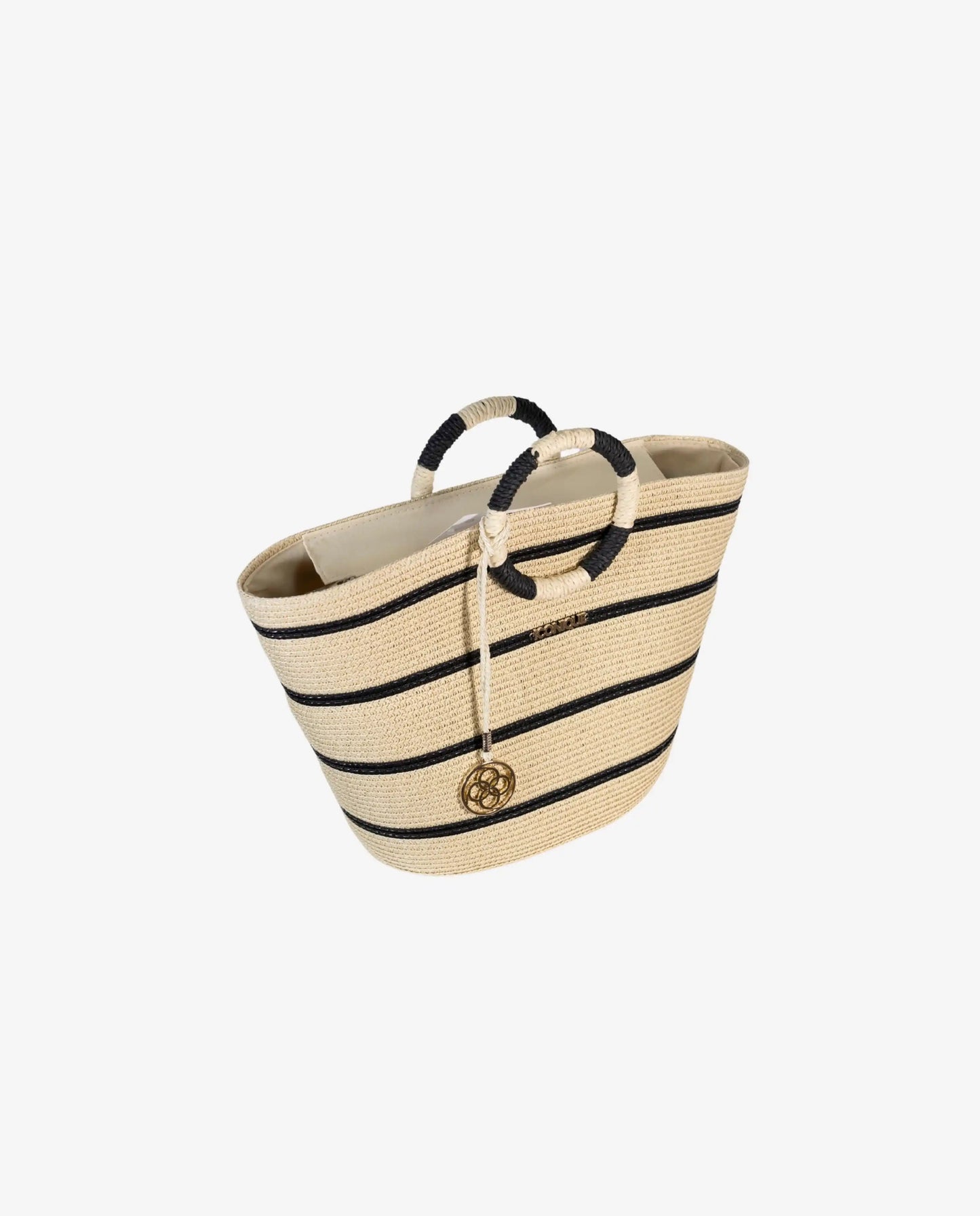 Borsa da Spiaggia Riga Nera - Iconique