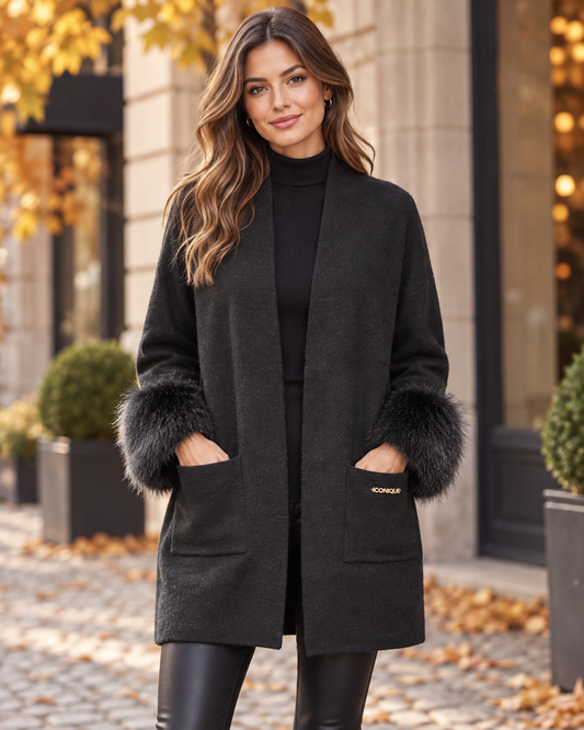 Cardigan lungo pelliccia My Soho