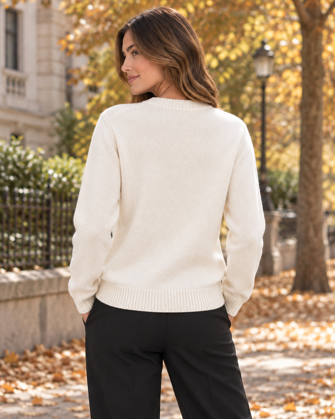 Maglione Fiore Ricamato