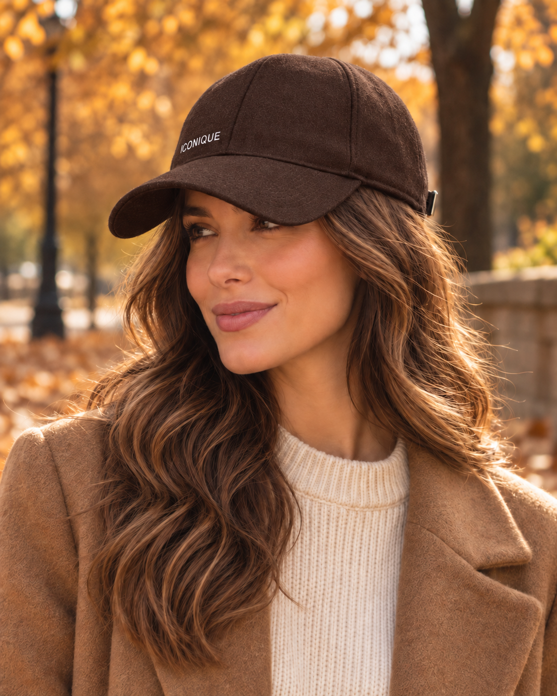 Cappello con Visiera Marrone Iconique