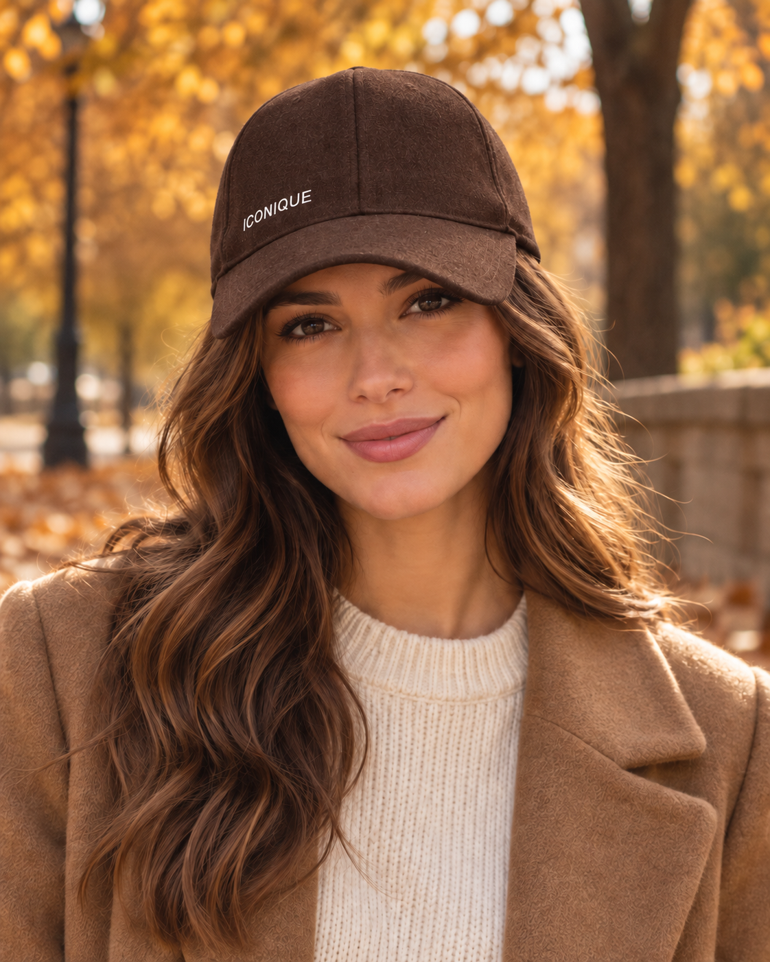 Cappello con Visiera Marrone Iconique