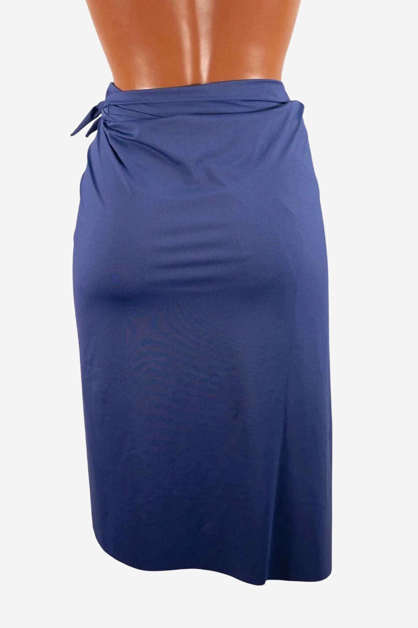 Pareo donna Marette blu elasticizzato da indossare come copricostume.