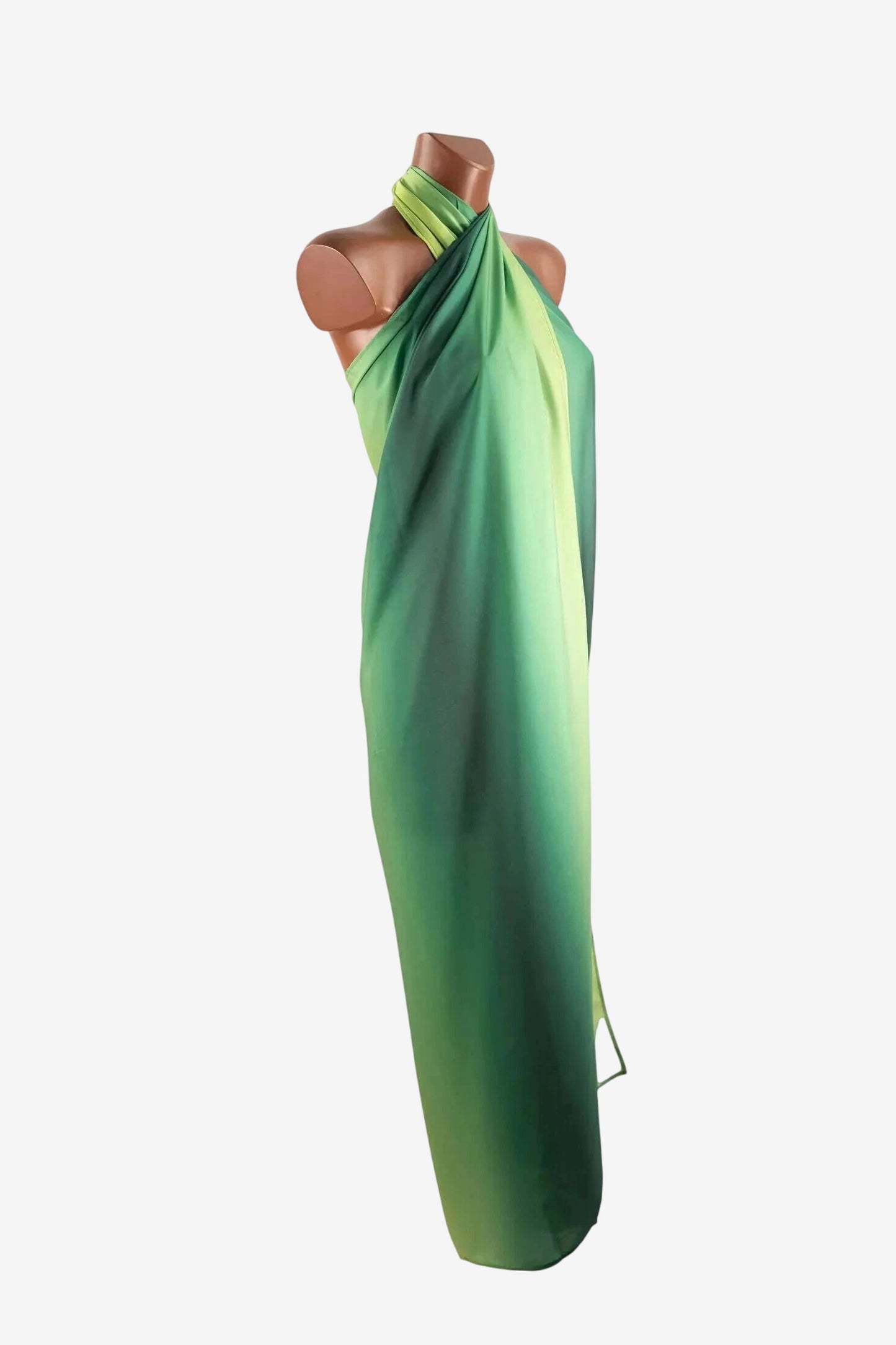 Pareo da donna Marette con un elegante effetto sfumato nei toni del verde lime.