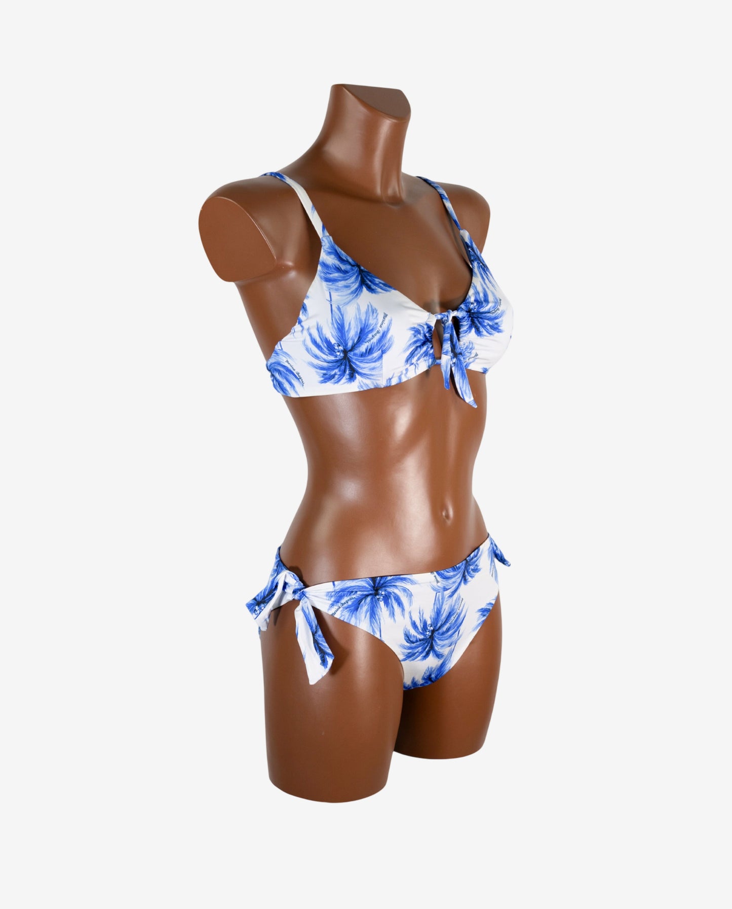 Bikini Bralette Fantasia Palme Azzurra Acquerello — Marina Abagnale