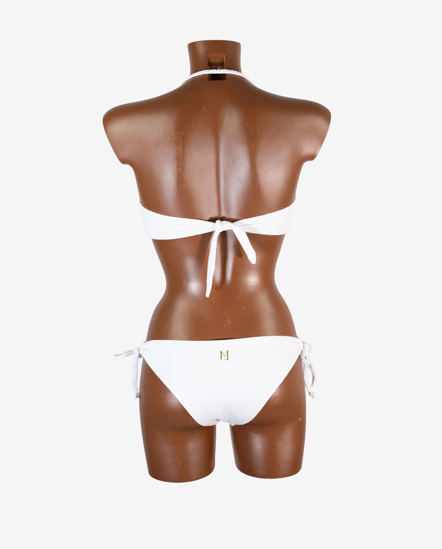 Bikini Fascia Bandeau Bianco Nido d’Ape con Ferretto — Marina Abagnale