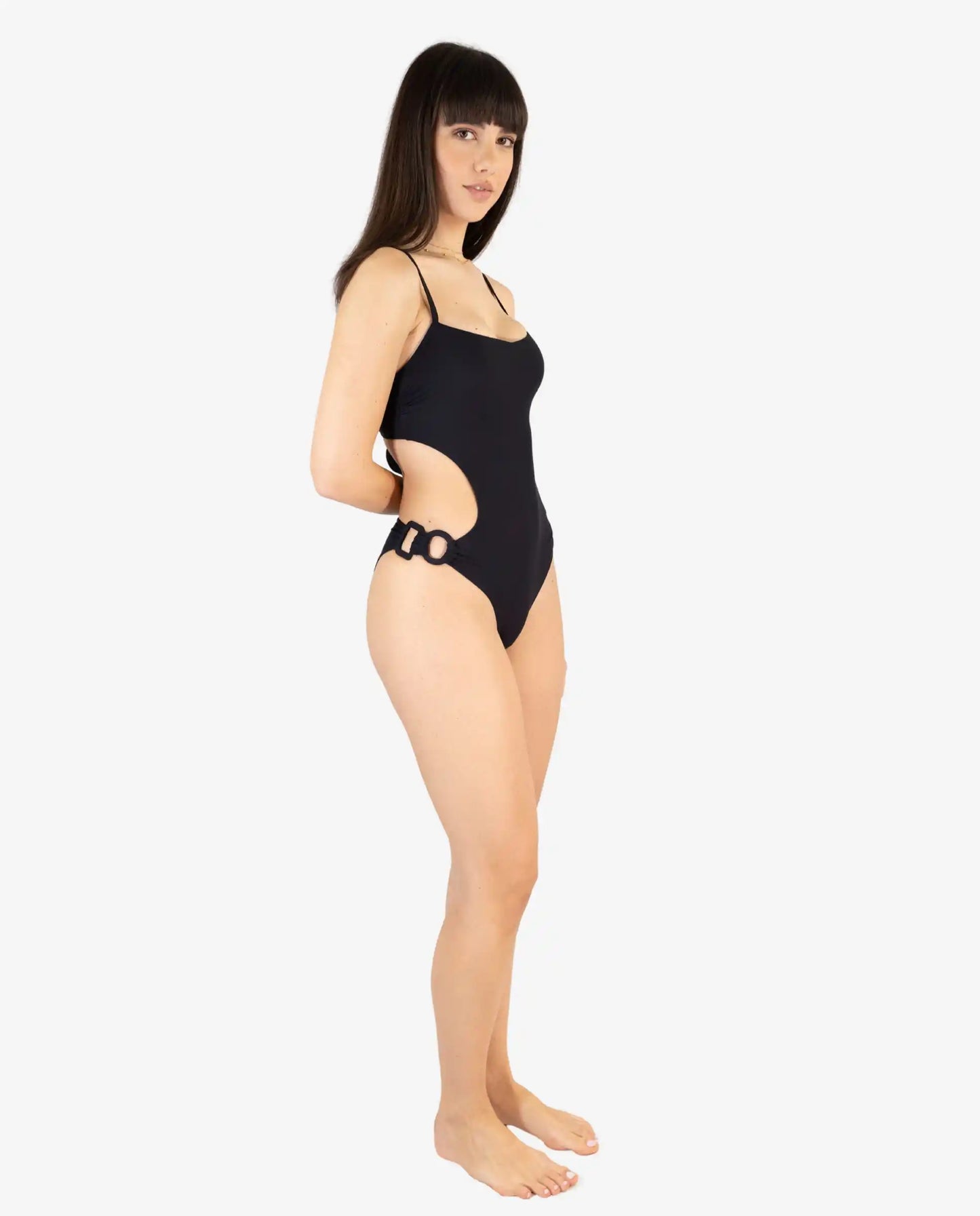 Costume Intero Nero Cut-Out - Olivia Pink