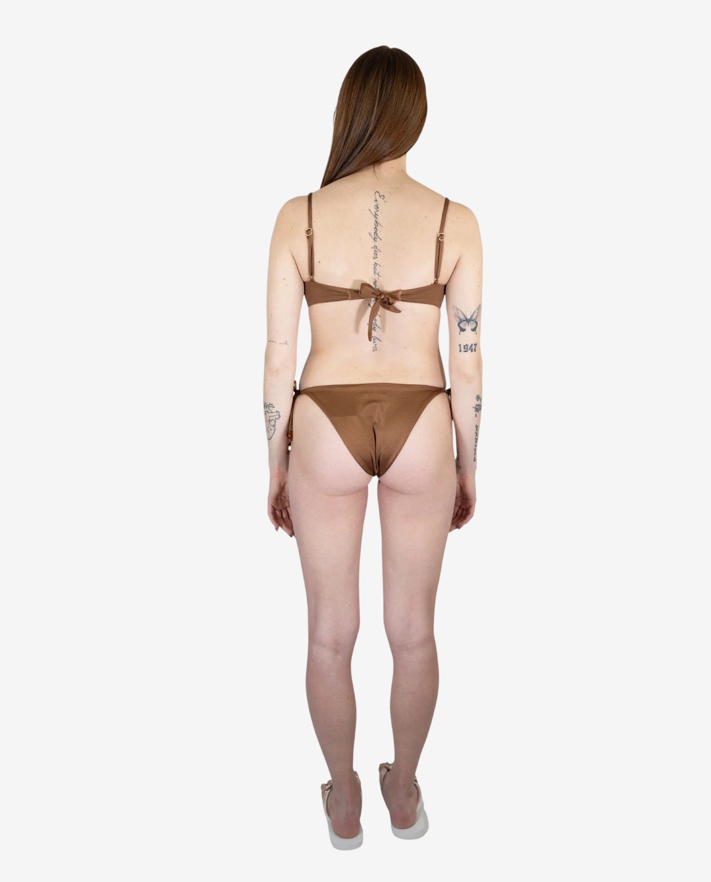 Bikini Bralette Marrone con Accessorio – Otro Amor