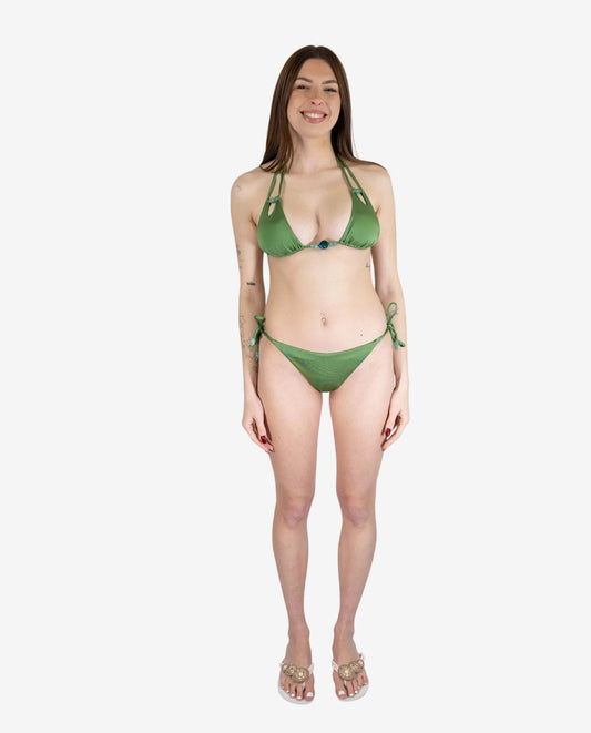 Bikini Triangolo Verde con Accessorio – Otro Amor