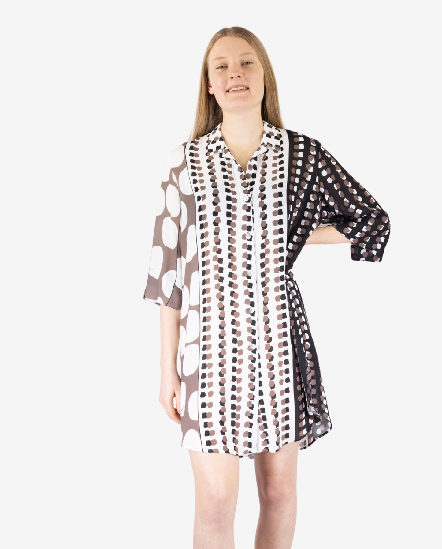 Camicione Cover-Up Stampa Geometrica