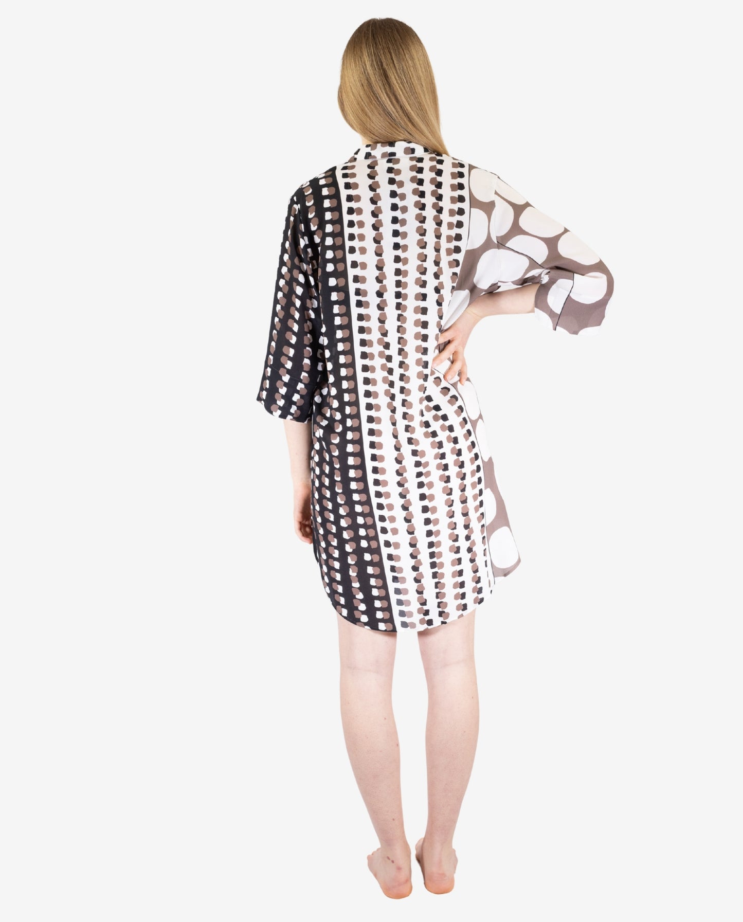 Camicione Cover-Up Stampa Geometrica