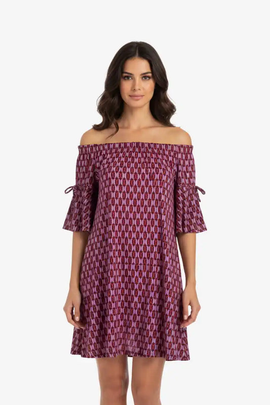 Abito Corto Off-Shoulder - Vista Frontale