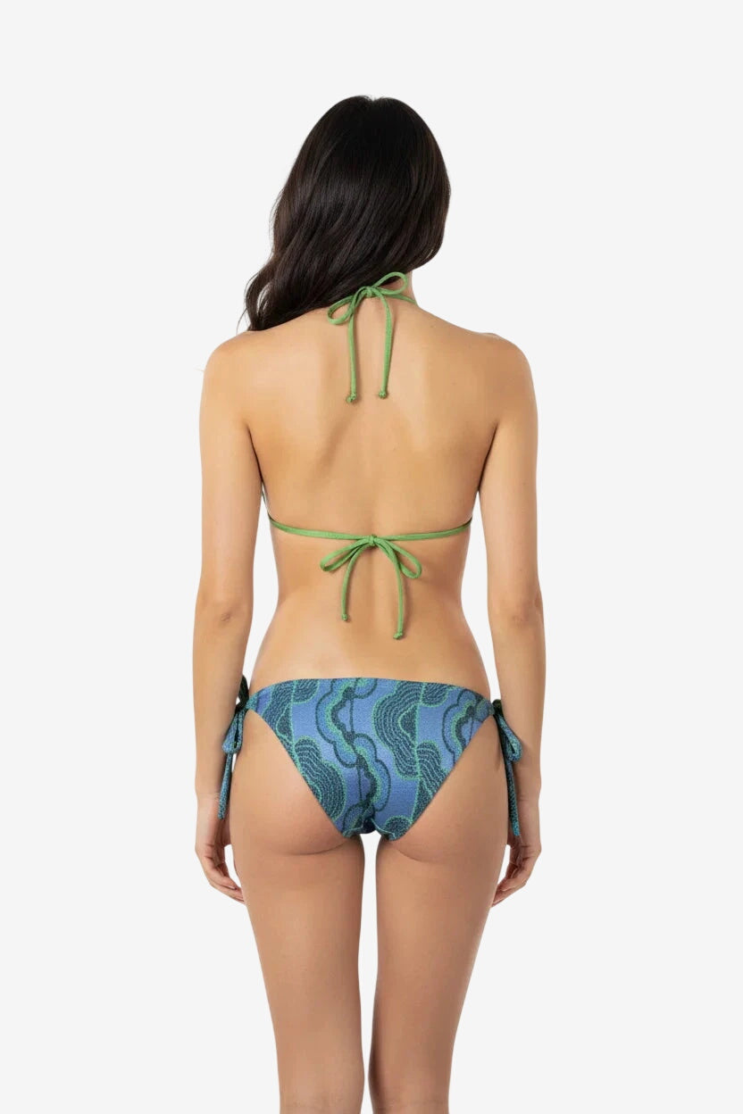 Bikini Triangolo Lurex Blu/Acqua – Otro Amor