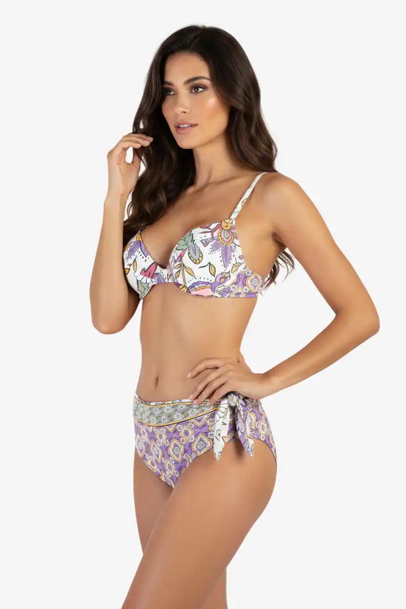 Bikini Boho Mix-Print - Vista Tre Quarti