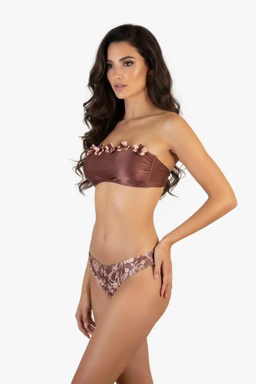 Bikini Fascia Fant. Cioccolato - Vista Tre Quarti