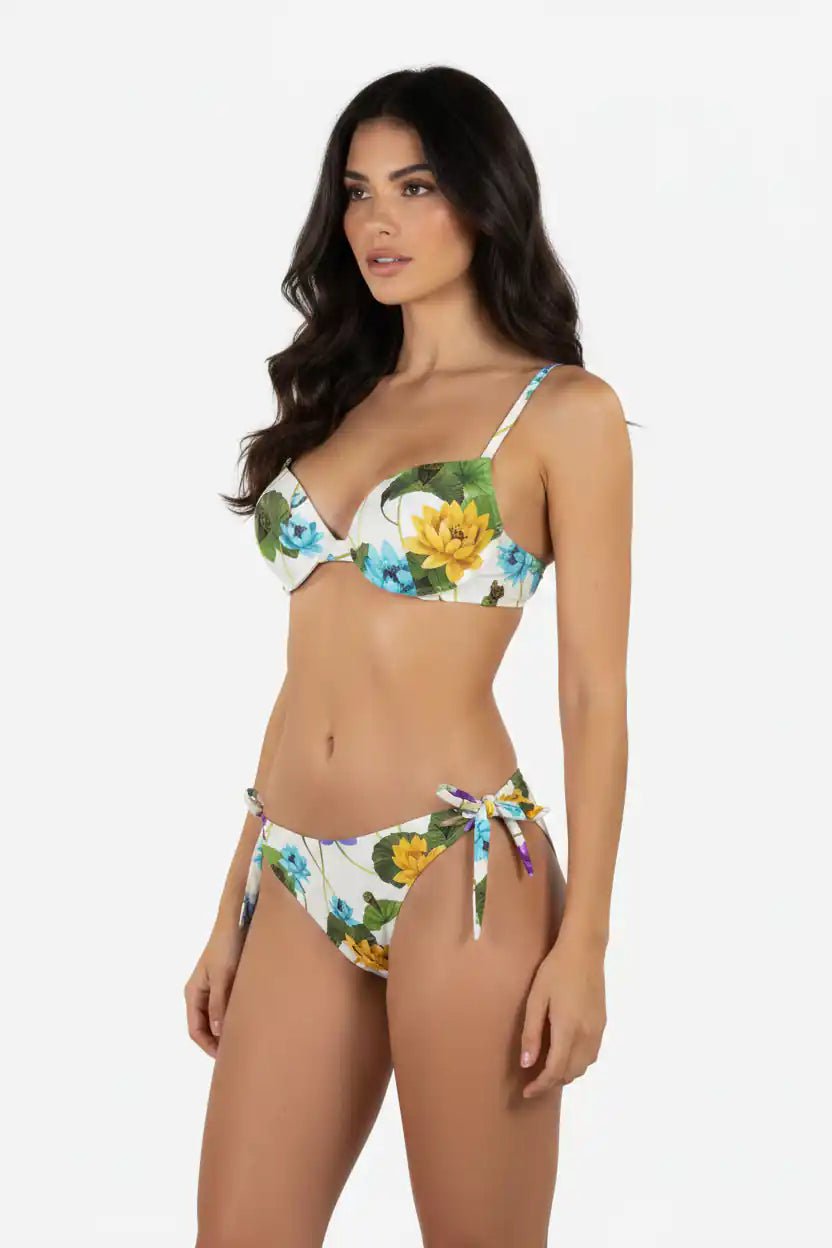 Bikini loto bianco lato
