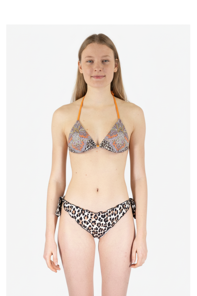 Bikini triangolo animalier 2Bekini - modella frontale migliorata