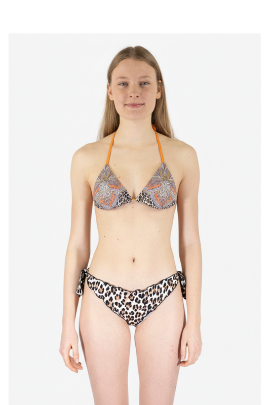 Bikini triangolo animalier 2Bekini - modella frontale migliorata
