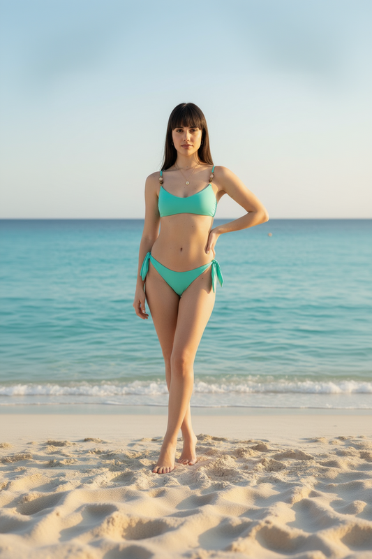 Bikini bralette Genius bianco o acqua.