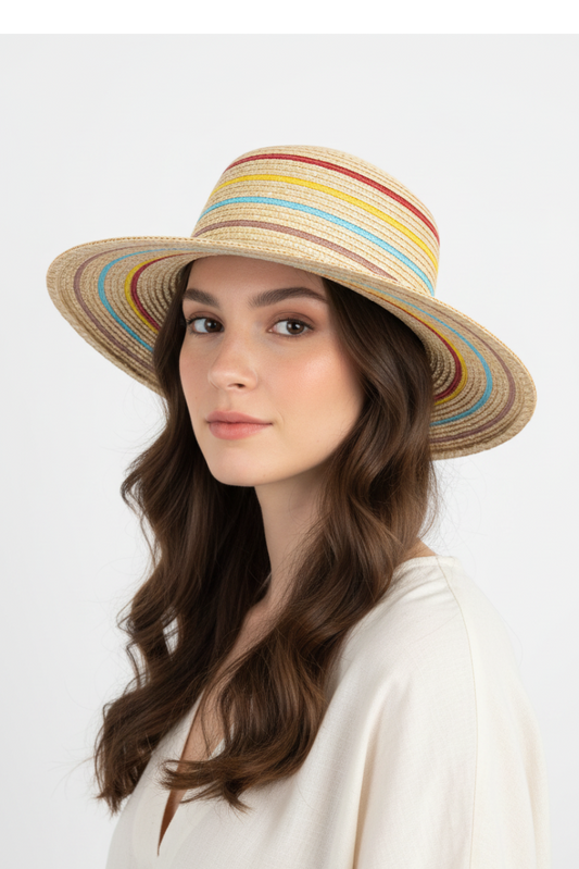 Cappello panama riga ciok Adrian - modella corretta