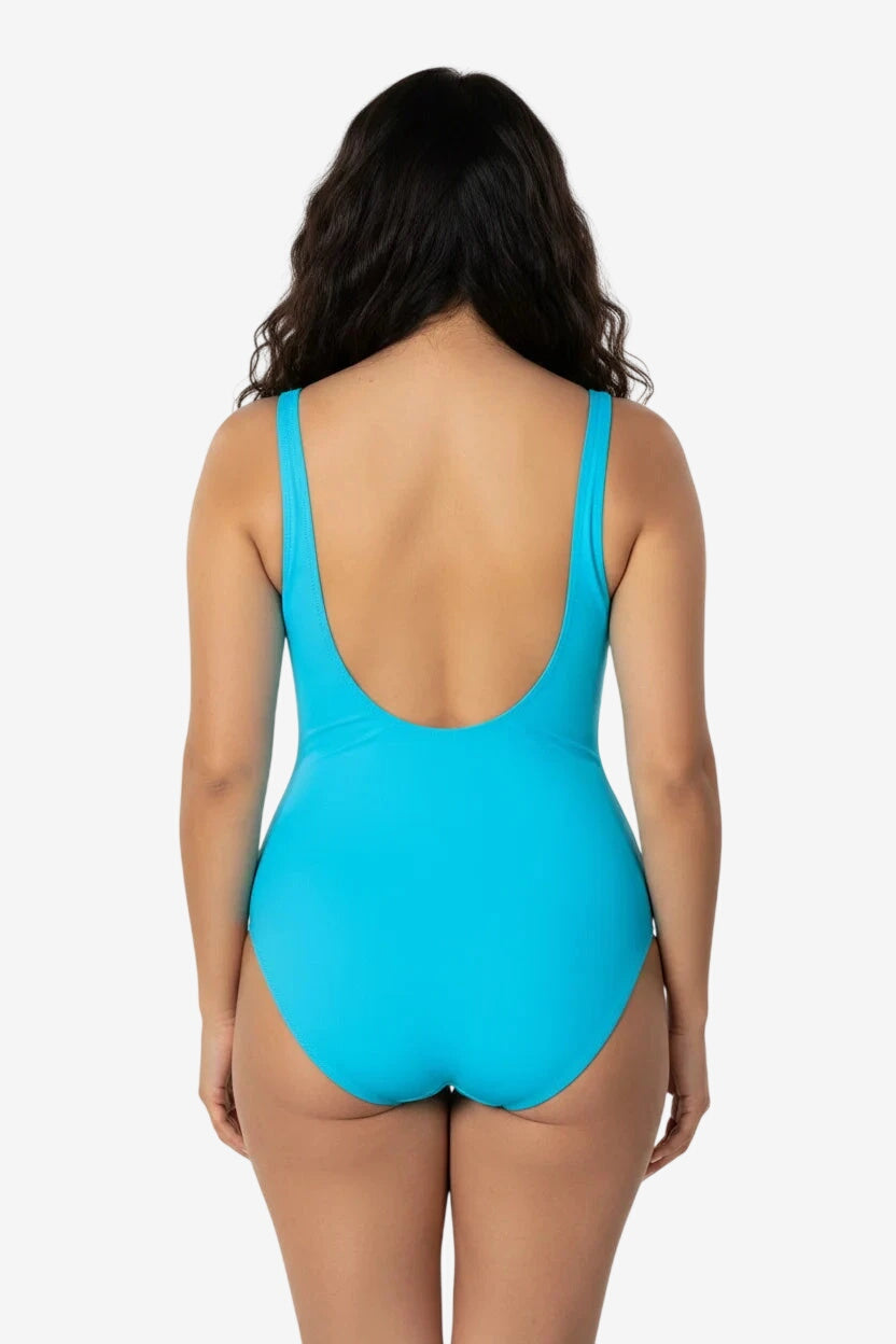 Costume Intero Amarena/Nero/Turchese