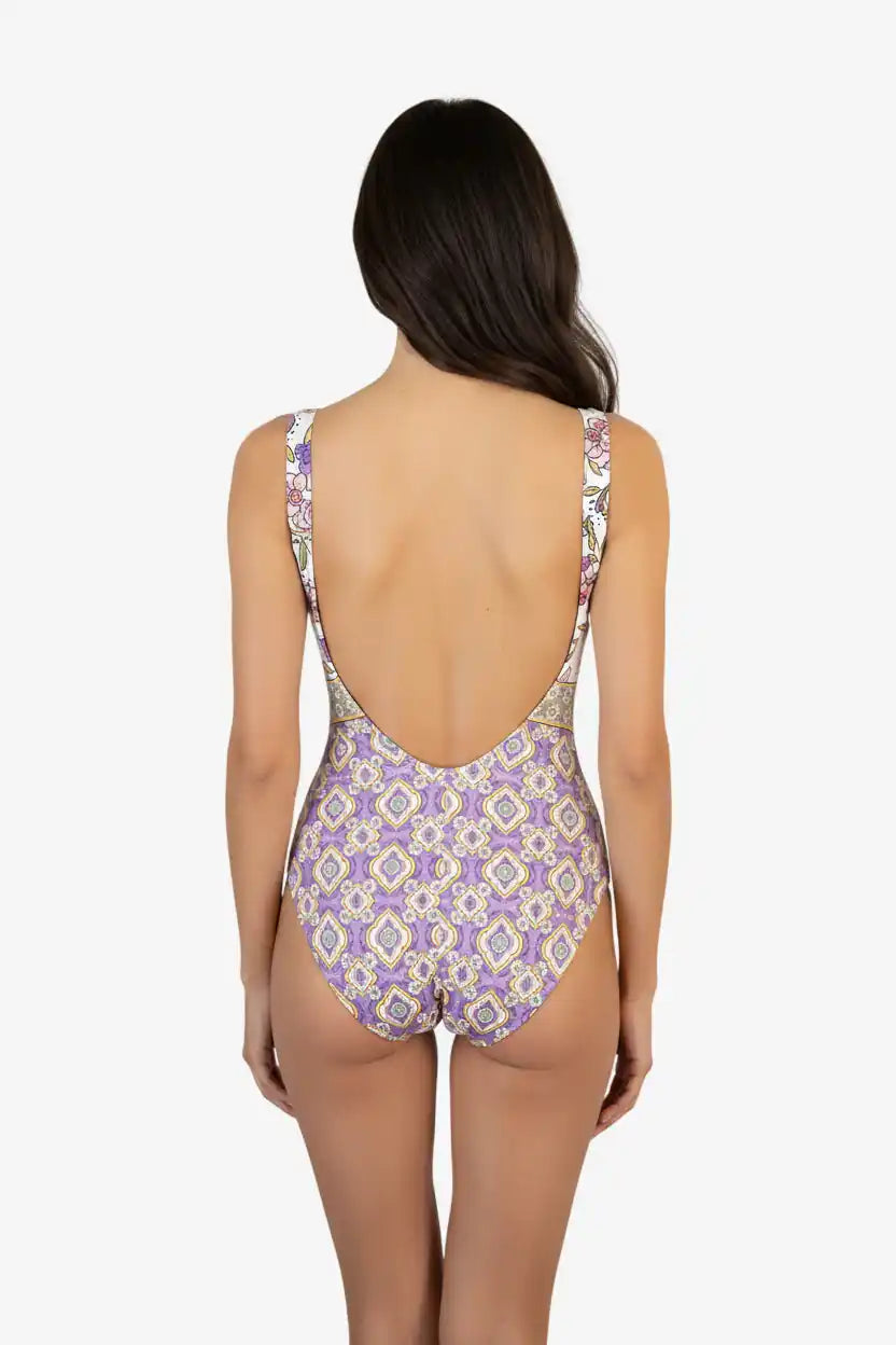 Costume Boho Lilla/Bianco - Vista Retro