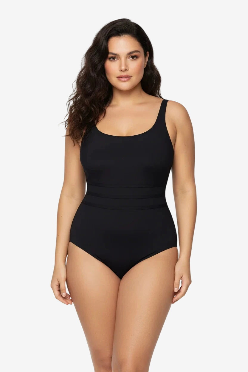Costume Intero Amarena/Nero/Turchese