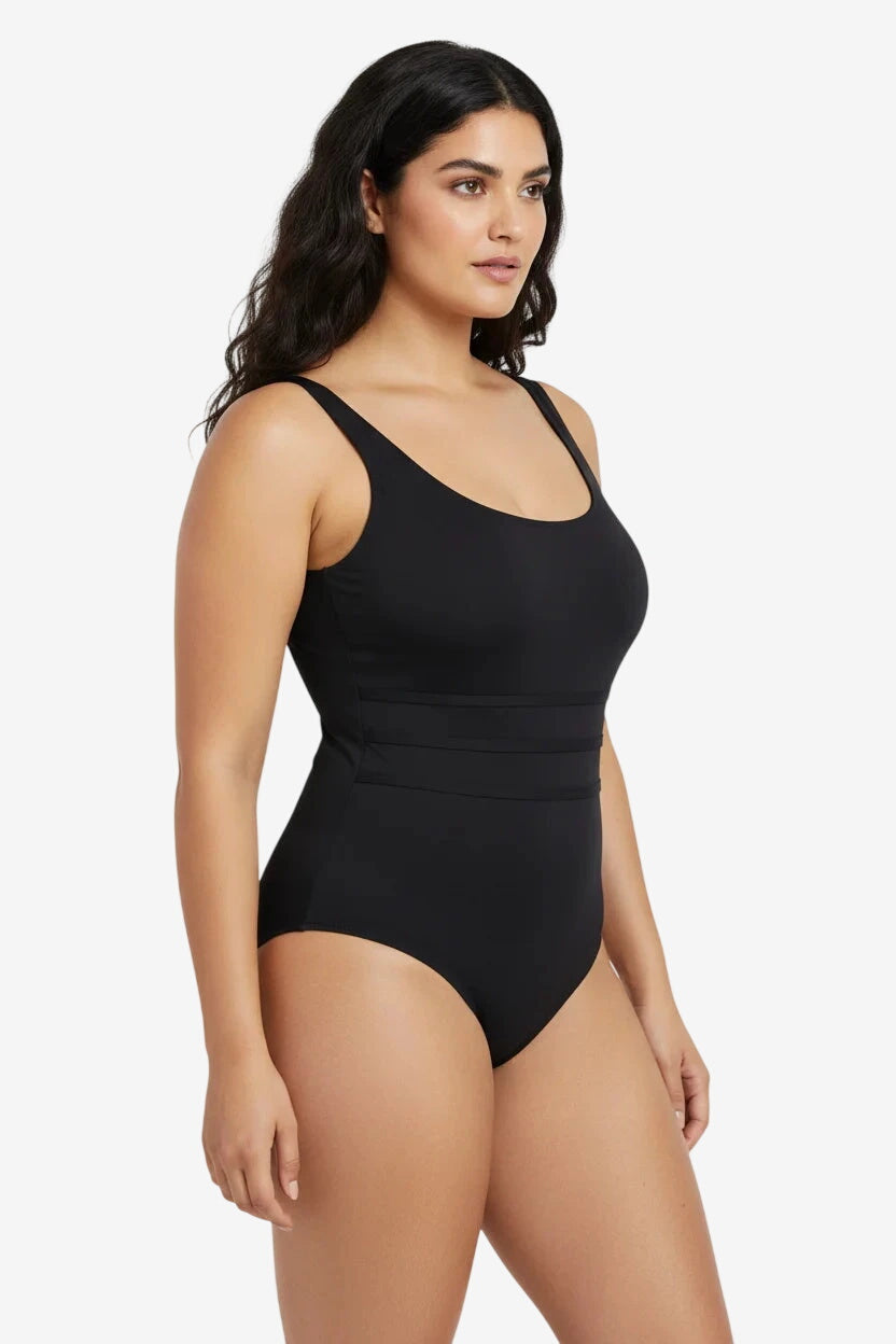 Costume Intero Amarena/Nero/Turchese